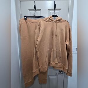 Champion Men's Hoodie and Sweatpants Set - Beige/Tan